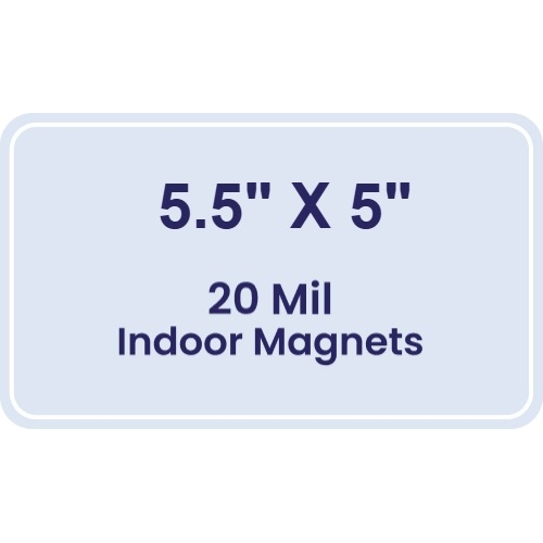 Magnet - 5.5x5 Round Corners - 20 Mil