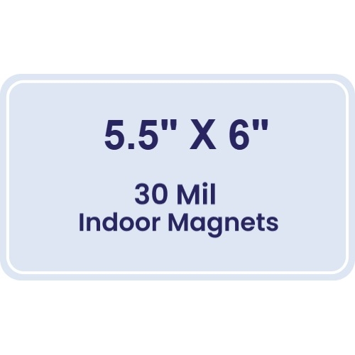 Magnet - 5.5x6 Round Corners - 30 Mil
