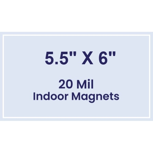 Magnet - 5.5x6 Square Corners - 20 mil