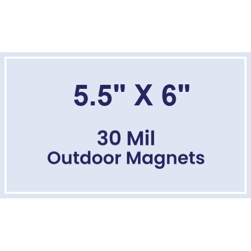 Magnet - 5.5x6 Square Corners - 30 Mil - Outdoor Safe