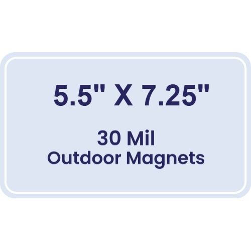 Magnet - 5.5x7.25 Round Corners - 30 Mil - Outdoor Safe
