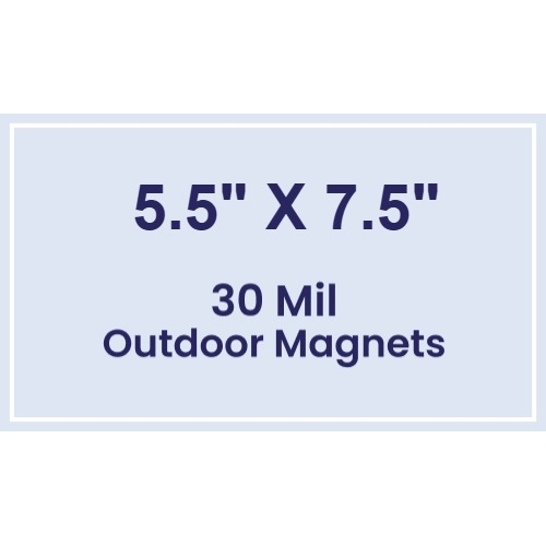 Magnet - 5.5x7.5 Square Corners - 30 Mil - Outdoor Safe