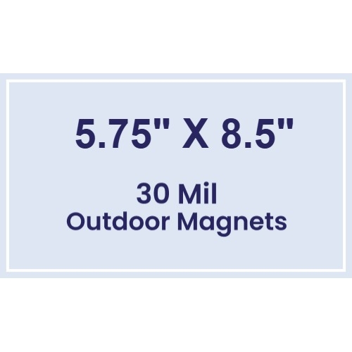 Magnet - 5.75x8.5 Square Corners - 30 Mil - Outdoor Safe