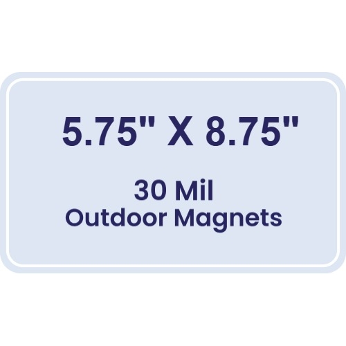 Magnet - 5.75x8.75 Round Corners - 30 Mil - Outdoor Safe