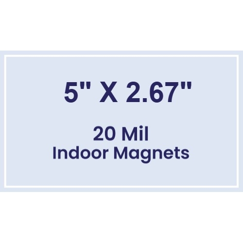 Magnet - 5x2.67 Square Corners - 20 Mil