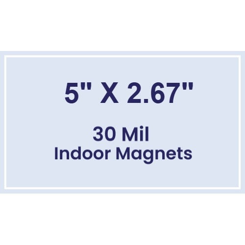 Magnet - 5x2.67 Square Corners - 30 Mil