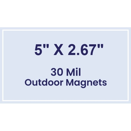 Magnet - 5x2.67 Square Corners - 30 Mil - Outdoor Safe