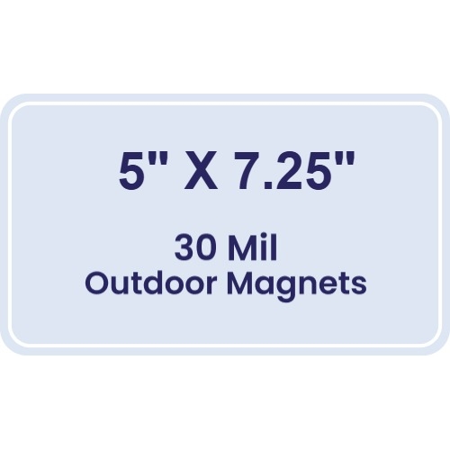 Magnet - 5x7.25 Round Corners - 30 Mil - Outdoor Safe
