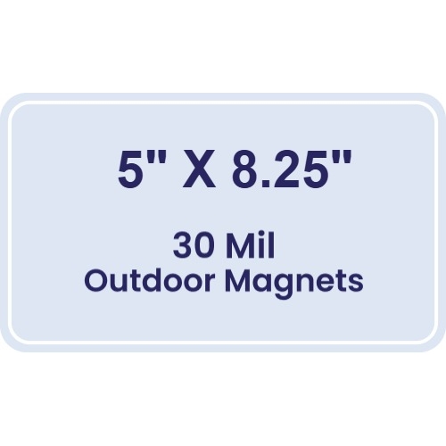 Magnet - 5x8.25 Round Corners - 30 Mil - Outdoor Safe