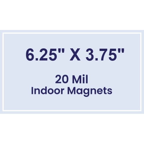 Magnet - 6.25 x 3.75 Square Corners - 20 mil