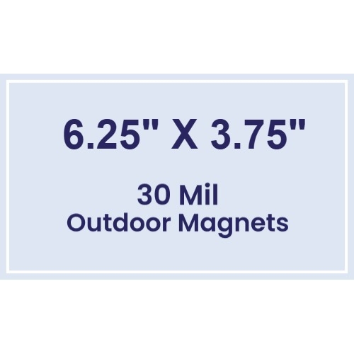 Magnet - 6.25 x 3.75 Square Corners - 30 Mil - Outdoor Safe