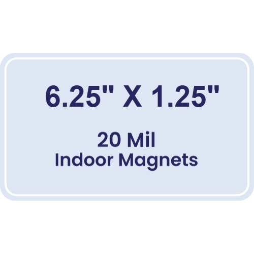 Magnet - 6.25x1.25 Round Corners - 20 Mil