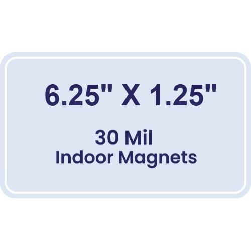 Magnet - 6.25x1.25 Round Corners - 30 Mil