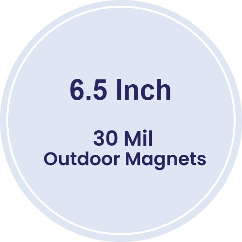 Magnet - 6.5 Inch Diameter Circle - 30 Mil - Outdoor Safe.
