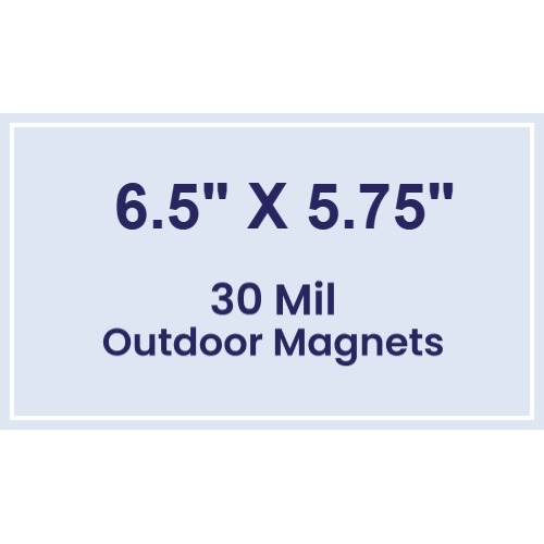 Magnet - 6.5x5.75 Square Corners - 30 Mil - Outdoor Safe