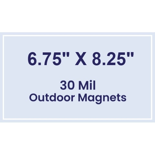 Magnet - 6.75x8.25 Square Corners - 30 Mil - Outdoor Safe