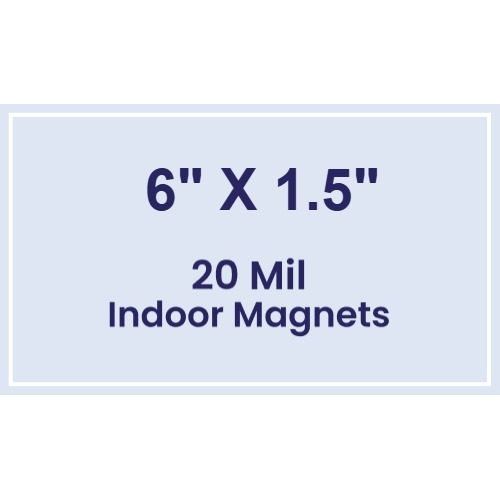 Magnet - 6x1.5 Square Corners - 20 Mil