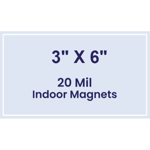 Magnet - 3x6 Square Corners - 20 Mil