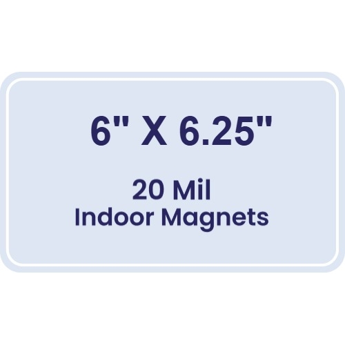 Magnet - 6x6.25 Round Corners - 20 mil