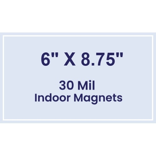 Magnet - 6x8.75 Square Corners - 30 Mil