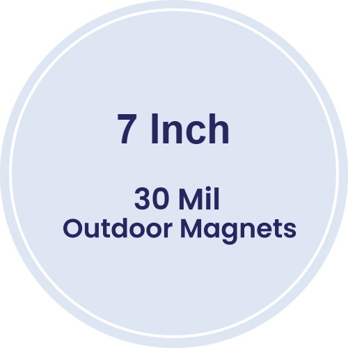 Magnet - 7 Inch Diameter Circle (with 5 Inch Diameter Circle Punch-Out) - 30 Mil - Outdoor Safe