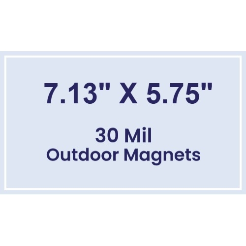 Magnet - 7.13x5.75 Square Corners - 30 Mil - Outdoor Safe