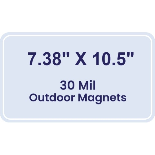 Magnet - 7.38x10.5 Round Corners - 30 Mil - Outdoor Safe