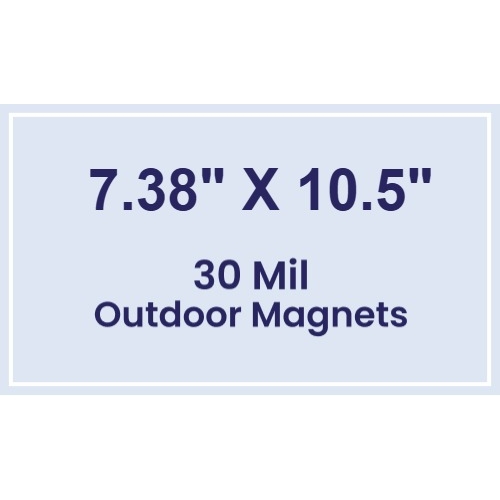 Magnet - 7.38x10.5 Square Corners - 30 Mil - Outdoor Safe