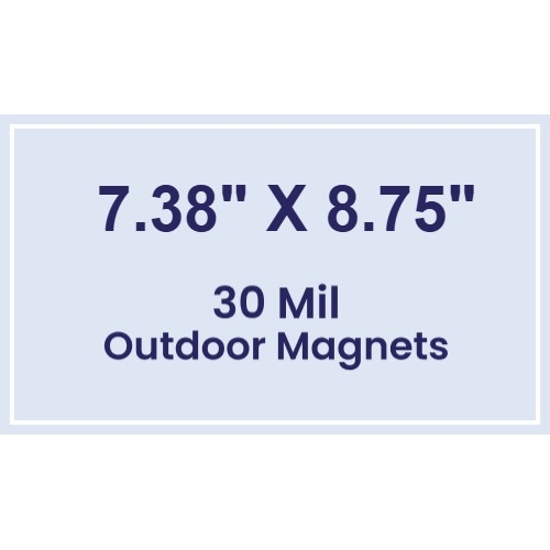 Magnet - 7.38x8.75 Square Corners - 30 Mil - Outdoor Safe