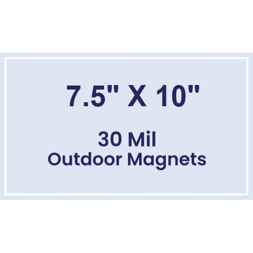 Magnet - 7.5x10 Square Corners - 30 Mil - Outdoor Safe