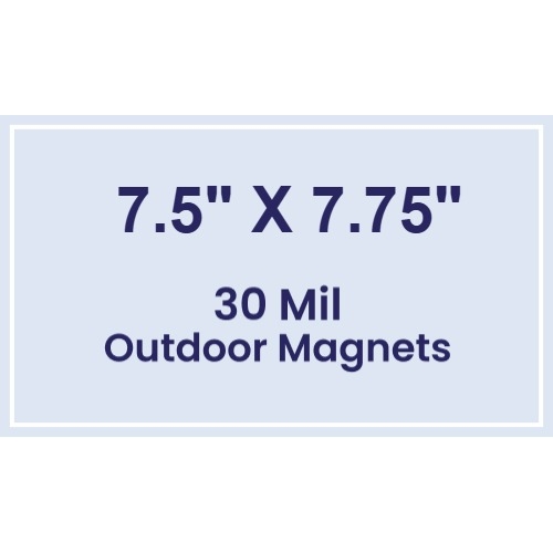 Magnet - 7.5x7.75 Square Corners - 30 Mil - Outdoor Safe
