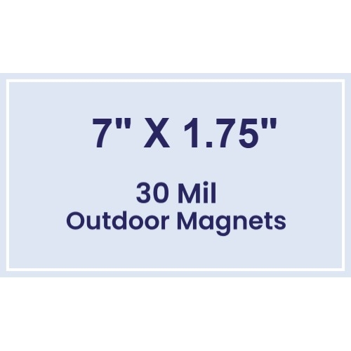 Magnet - 7x1.75 Square Corners - 30 Mil - Outdoor Safe