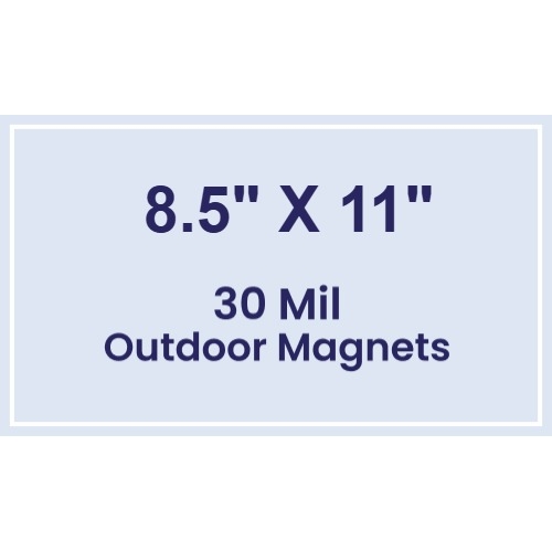 Magnet - 8.5x11 Square Corners - 30 Mil - Outdoor Safe