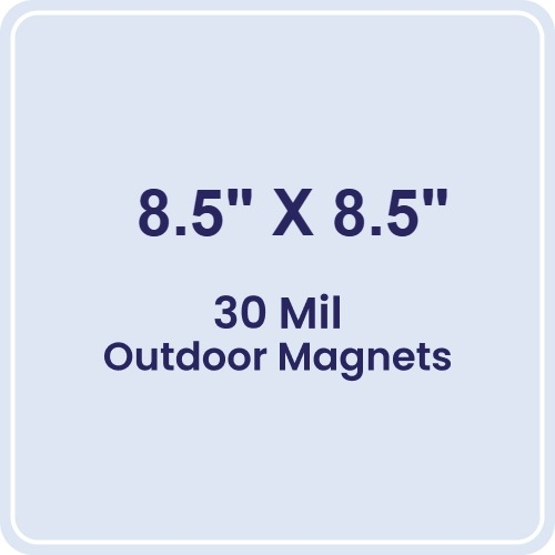 Magnet - 8.5x8.5 Round Corners - 30 Mil - Outdoor Safe