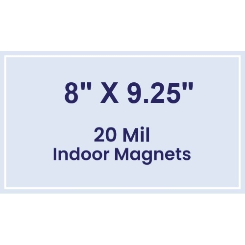 Magnet - 8x9.25 Square Corners - 20 mil