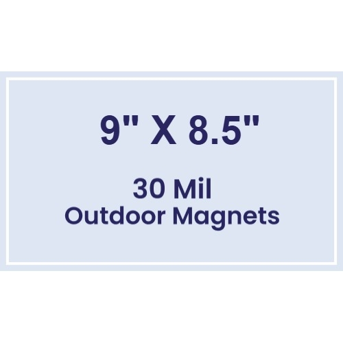 Magnet - 9 x 8.5 Square Corners - 30 Mil - Outdoor Safe