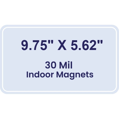 Magnet - 9.75x5.62 Round Corners - 30 Mil