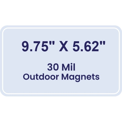 Magnet - 9.75x5.62 Round Corners - 30 Mil - Outdoor Safe