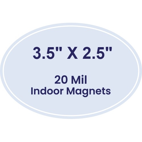 Magnet - Oval Shape (3.5x2.5) - 20 mil