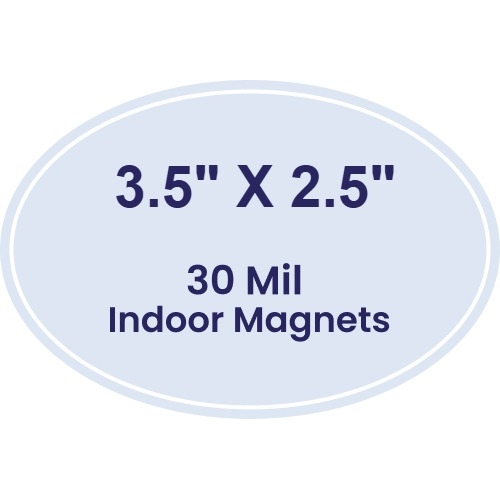 Magnet - Oval Shape (3.5x2.5) - 30 Mil