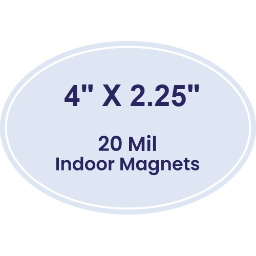 Magnet - Oval Shape (4x2.25) - 20 Mil