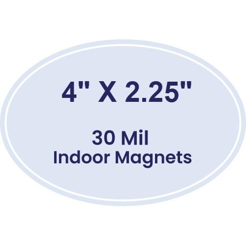 Magnet - Oval Shape (4x2.25) - 30 Mil