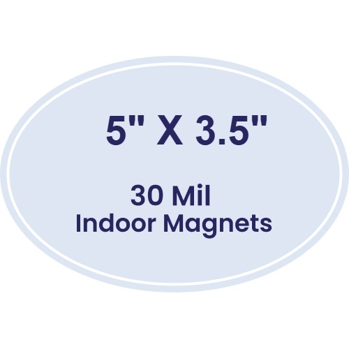 Magnet - Oval Shape (5x3.5) - 30 Mil