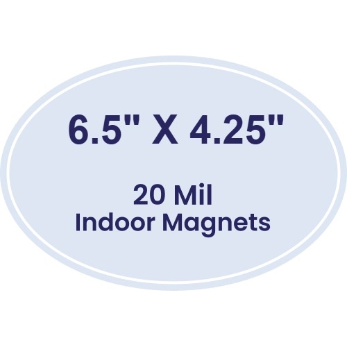 Magnet - Oval Shape (6.5x4.25) - 20 Mil