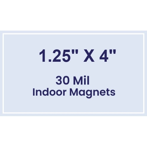 Magnet- 1.25x4 Square Corners - 30 Mil