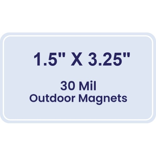 Magnet- 1.5x3.25 Round Corners - 30 Mil - Outdoor Safe