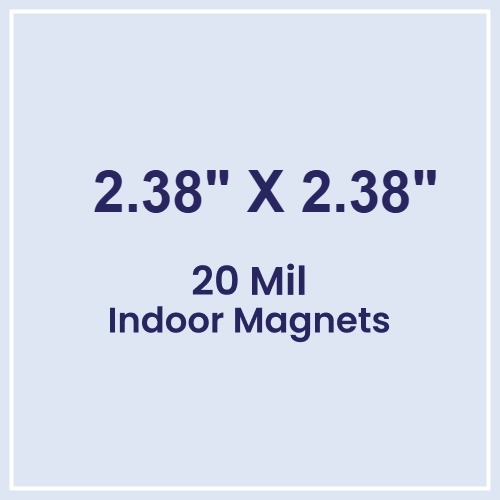 Magnet- 2.38X2.38 Square Corners - 20 Mil