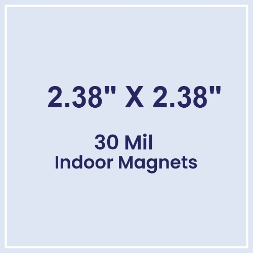 Magnet- 2.38X2.38 Square Corners - 30 Mil