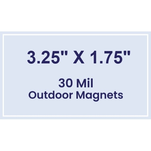 Magnet- 3.25x1.75 Square Corners - 30 Mil - Outdoor Safe