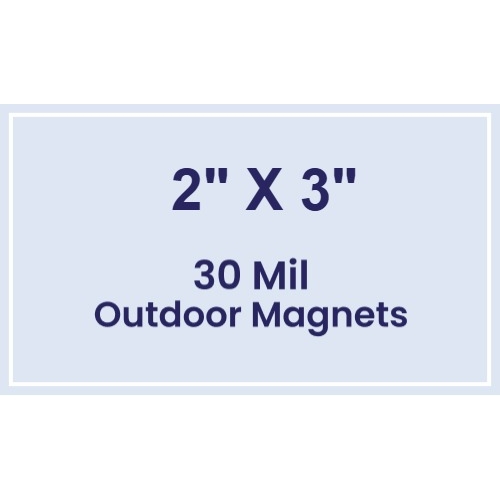 Magnet- 2x3 Square Corners - 30 Mil - Outdoor Safe